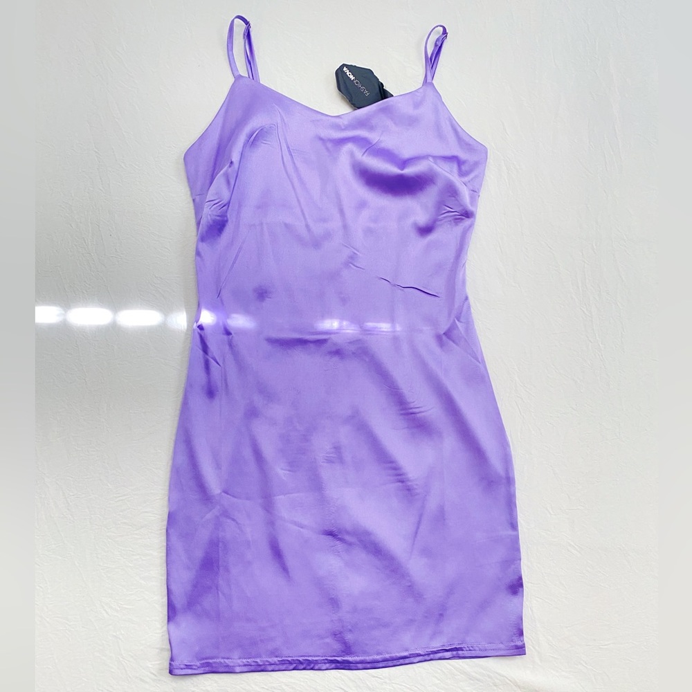 Satin Lavender Dress | FashionNova